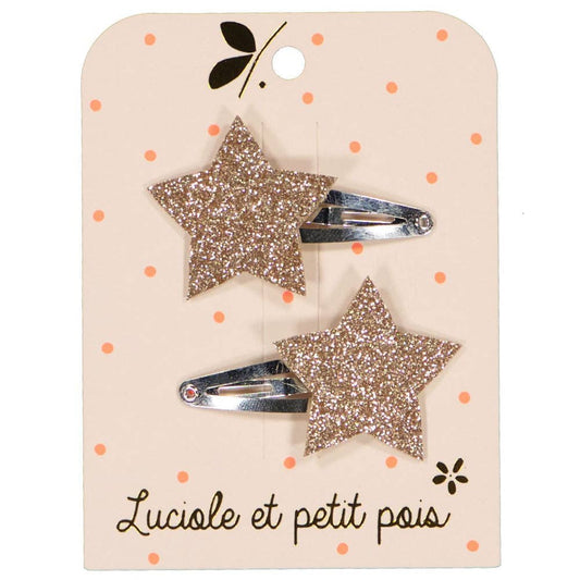 Barrettes étoiles or (paire)