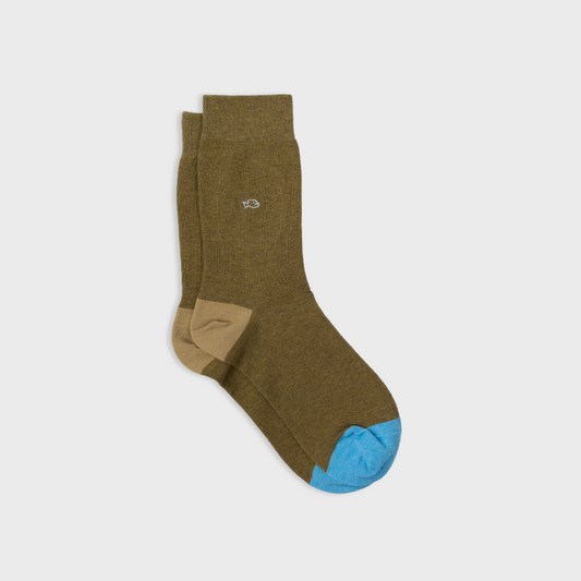 Chaussettes unies - OLIVE