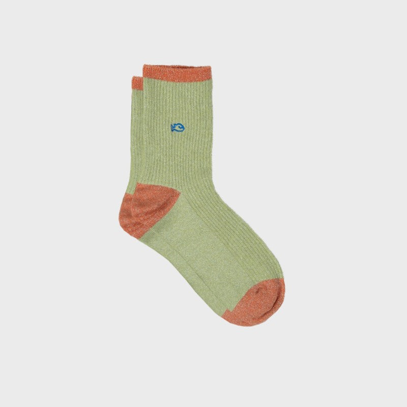 Chaussettes vintage pailletées - VERT MENTHE