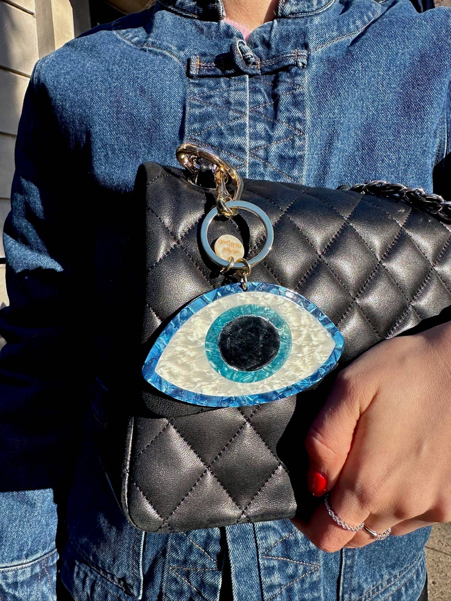 Porte-clés + Charme de sac Evil Eye | Solar Eclipse