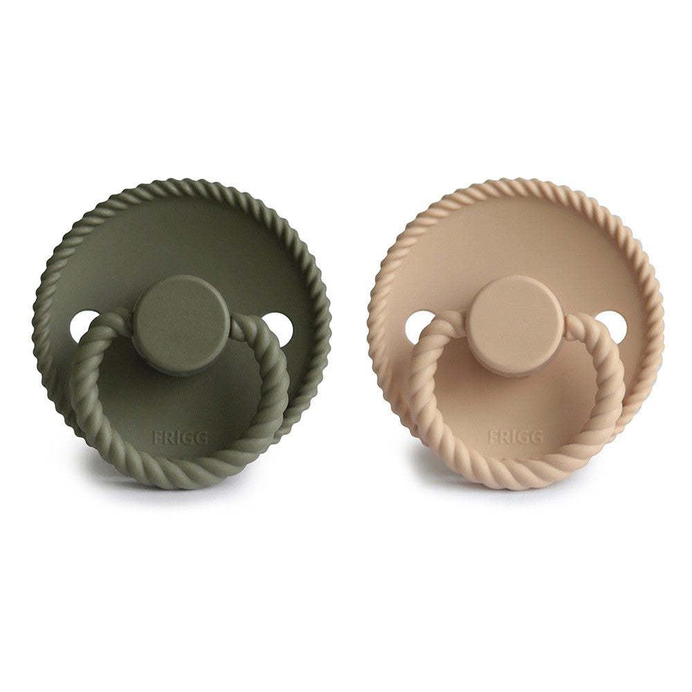 Sucette Rope - CROISSANT OLIVE 6 à 18 mois (pack de 2)