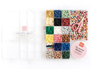 Boîte de 16 couleurs de perles - Heishi Nature