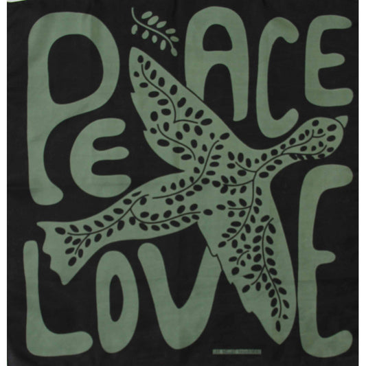 Foulard Peace and Love - Kaki