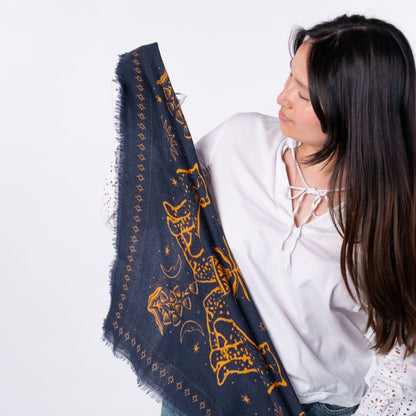 Foulard en 100% laine Sasha - MARINE