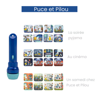 Lampe à histoires Puce & Pilou - Moulin Roty