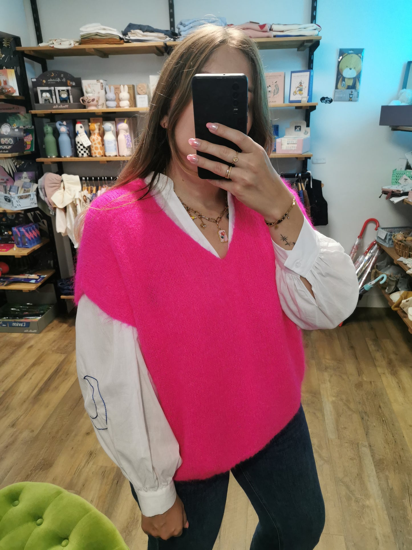 Pull sans manche FUSCHIA - Melodie