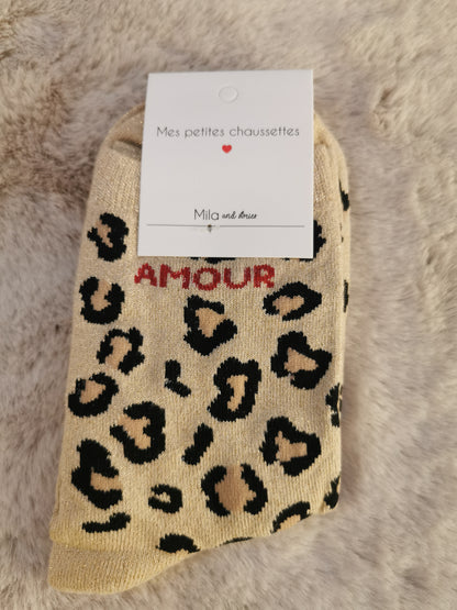 Chaussettes AMOUR LEOPARD