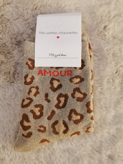 Chaussettes AMOUR LEOPARD