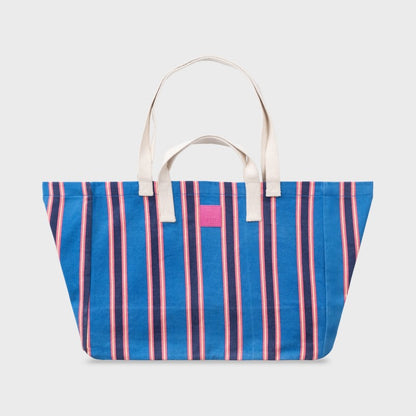 Sac cabas rayures - BLEU
