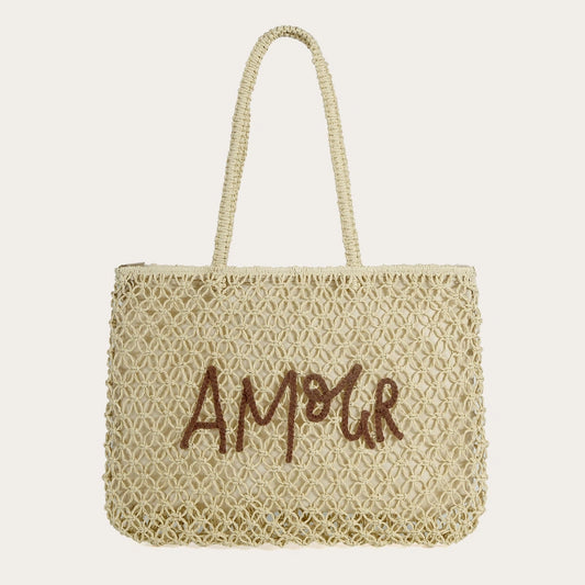 Sac de plage Amour - BEIGE