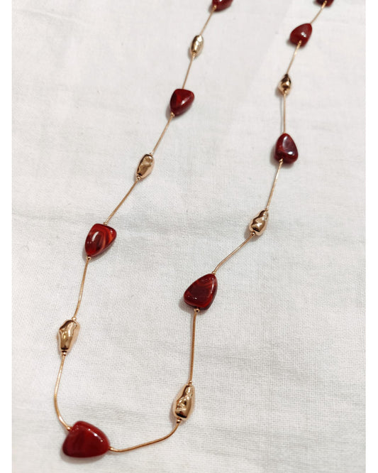 Sautoir RÉSINE BORDEAUX