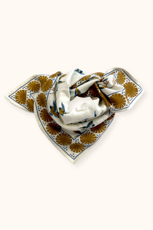 Foulard Manika "Cerisier" FLEUR DE VANILLE - Apaches