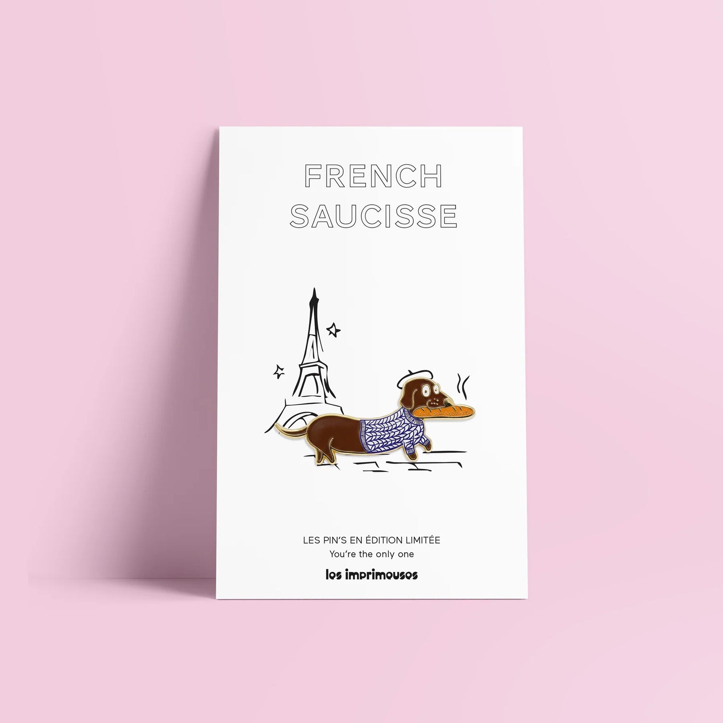 Pin’s French Saucisse - Teckel parisien marron