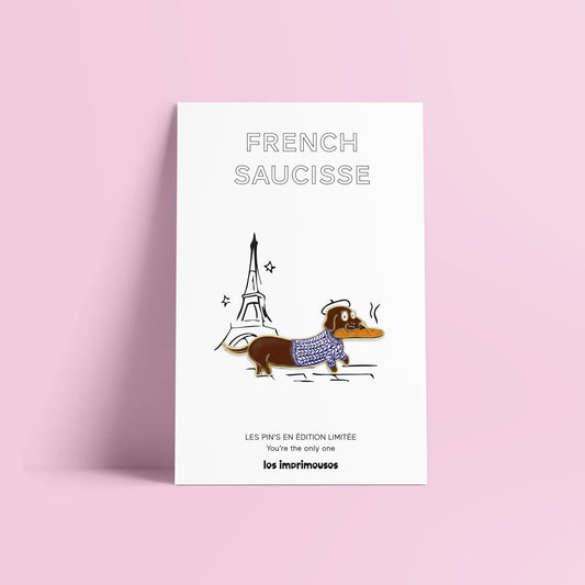 Pin’s French Saucisse - Teckel parisien marron