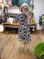 Charger l&#39;image dans la galerie, Robe BLACK FLOWER - Objsanni
