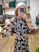 Charger l&#39;image dans la galerie, Robe BLACK FLOWER - Objsanni
