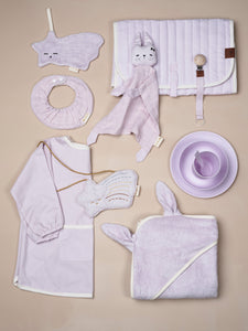 Bavoir à manches - Lilas 1/3ans