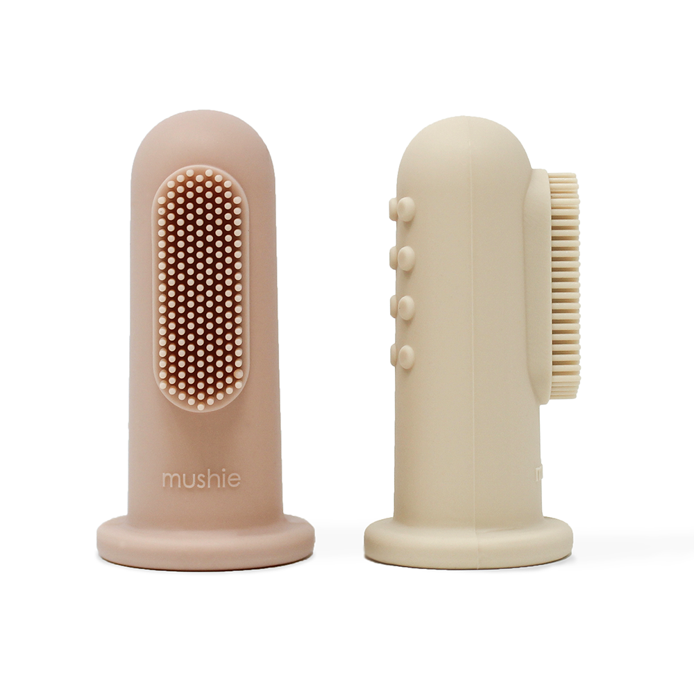 Brosse à dents à doigt - Shifting Sand + Blush