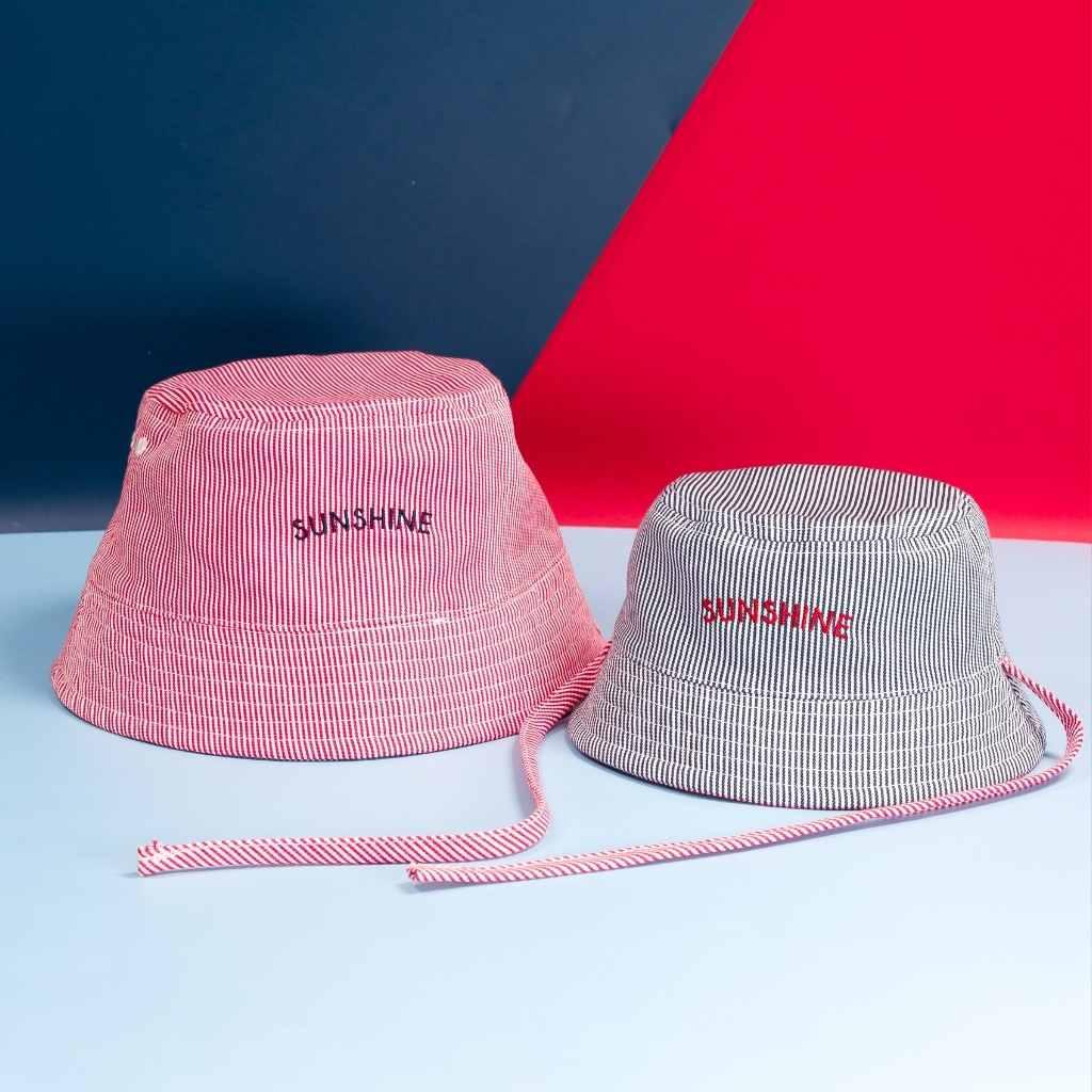 Bob réversible Sunshine - RAYURES ROUGE / RAYURES MARINE