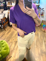 Charger l&#39;image dans la galerie, Tee-shirt PURPLE - Francesca

